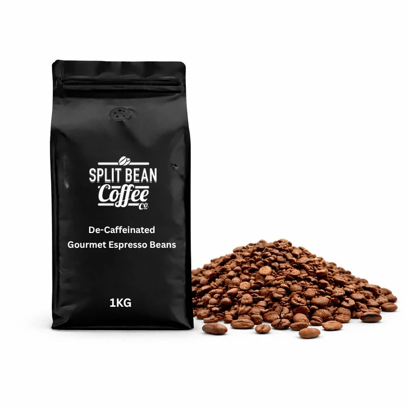 Split Bean Coffee 1kg bag of Decaffeinated Gourmet Espresso beans