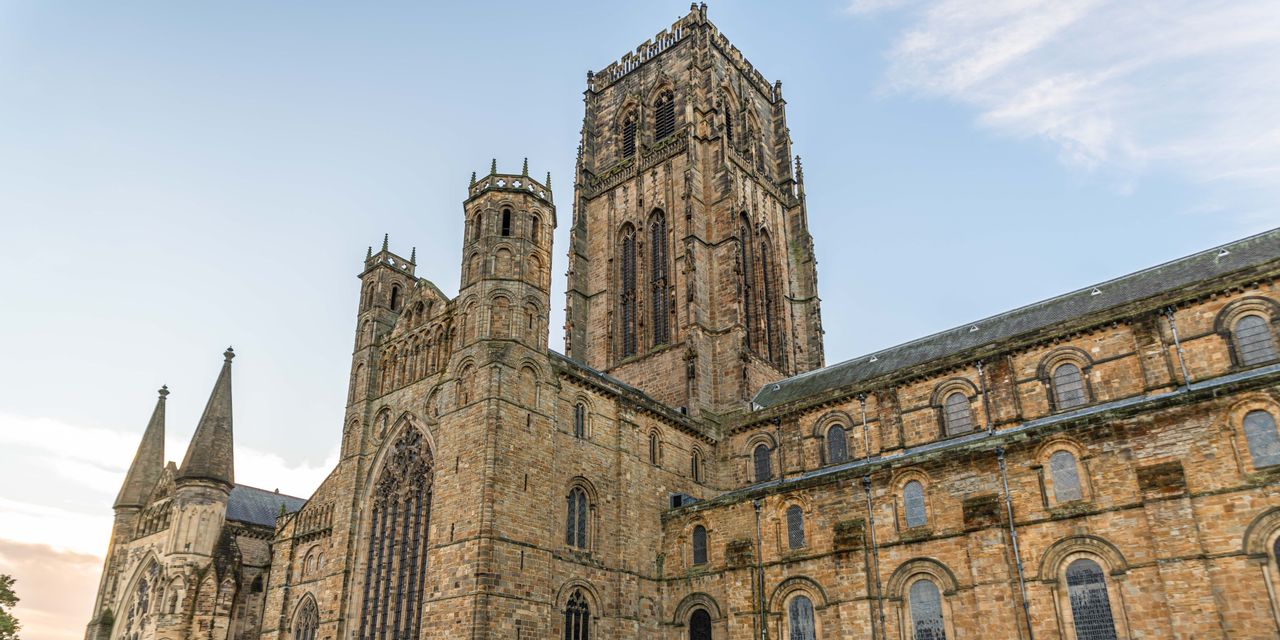 Durham Cathedral towers rising over Durham city